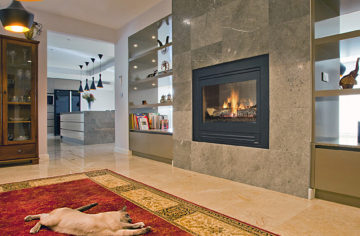 gas fireplace in wall