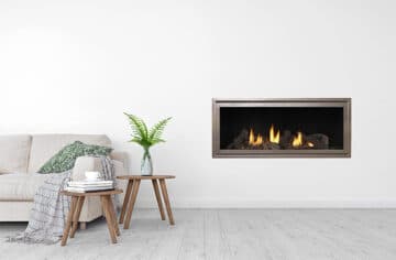 SLR-X - stainless steel trim gas fireplace