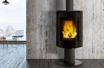 VisionLINE Spin wood burning fireplace