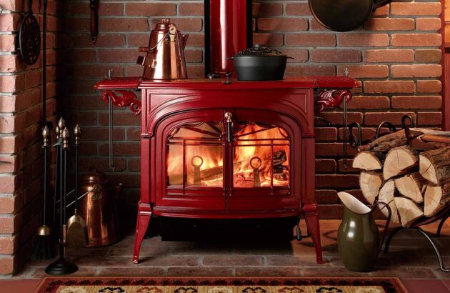 Vermont Castings Bordeaux Enamel Combustion Wood Fireplace