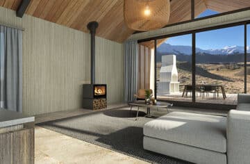 VisionLINE Phoenix Wood Fireplace Living Room