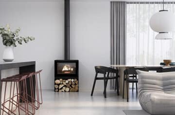 VisionLINE Phoenix Wood Fireplace Room Setting